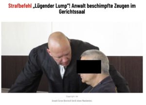 Strafbefehl - "Lügender Lump!" Anwalt beschimpfte Zeugen in Gerichtssaal